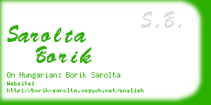 sarolta borik business card